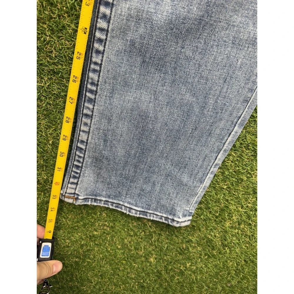 True Religion Jeans Mens 33 Ricky Flap Pockets Relaxed Straight Denim Y2K